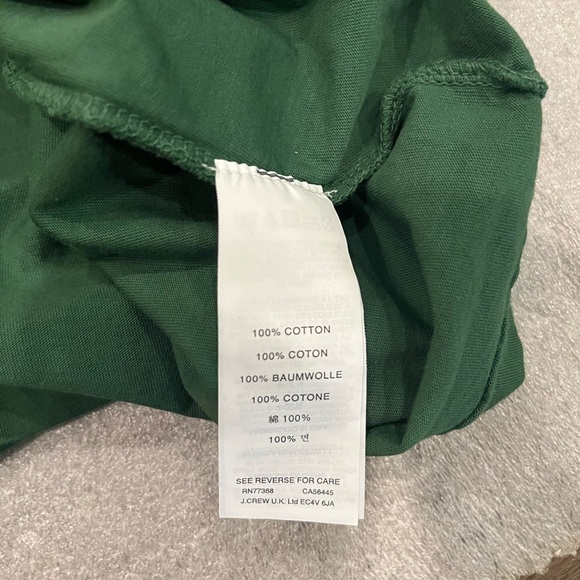 ❤️2/$30❤️[L] J.Crew Men Broken In Green Short Sleeve Tee - Picture 6 of 6